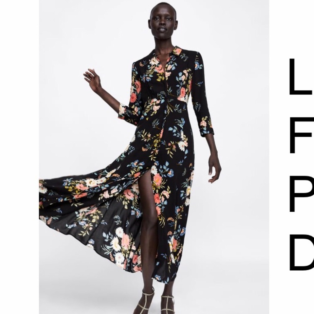 Floral long sleeve dress/duster